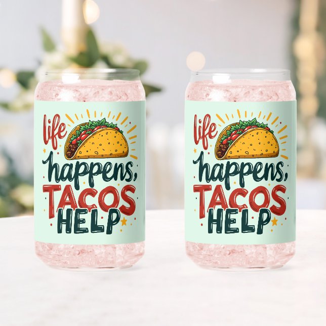 Vaso Con Forma De Lata Gracioso Taco Lover Fiesta Foodie Humor Art (Insitu (Boda))