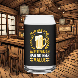 Vaso Con Forma De Lata Gracioso valor de la comida para cerveza arte de p