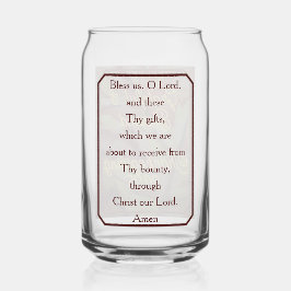 Vaso Con Forma De Lata Gracioso y Bendito Drinkware de Acción de Gracias