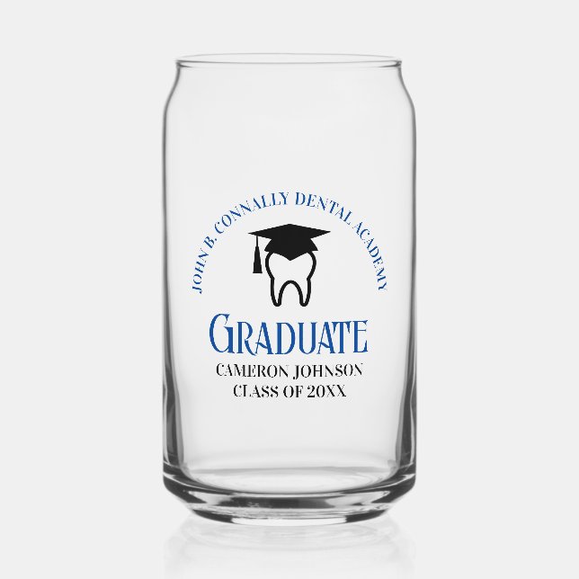 Vaso Con Forma De Lata Graduación de Personalizado Dentista de la Escuela (Anverso)