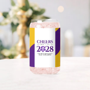 Vaso Con Forma De Lata Graduación en la Universidad Purple Gold School