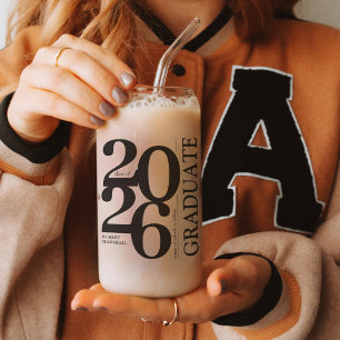 Vaso Con Forma De Lata Graduación negra de moda para graduados en 2025