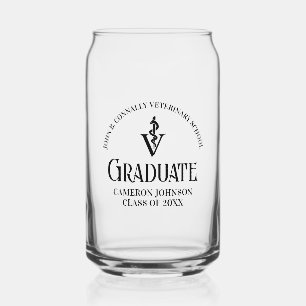 Vaso Con Forma De Lata Graduación personalizada de la Escuela Veterinaria