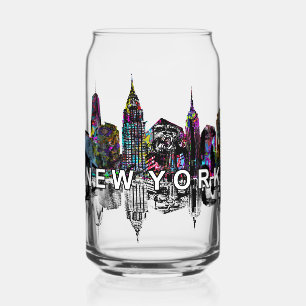 Vaso Con Forma De Lata Graffiti de Nueva York con monograma