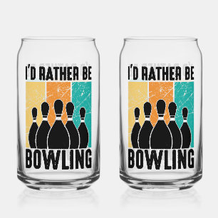 Vaso Con Forma De Lata Gráfico de Bolos de Boliche Vintage