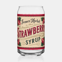 Vaso Con Forma De Lata Granja de fresa