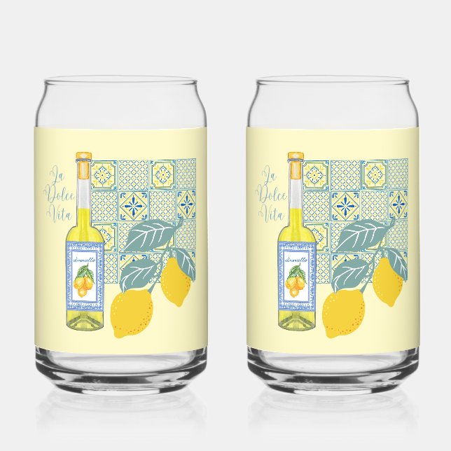 Vaso Con Forma De Lata Granja de Limones Retro (Anverso)