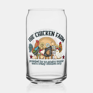 Vaso Con Forma De Lata Granja divertida de pollo