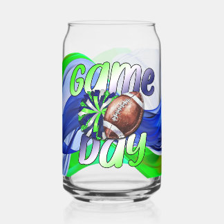Vaso Con Forma De Lata Green and Blue football team colors