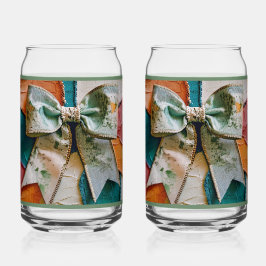 Vaso Con Forma De Lata Green Bow Soda Glass