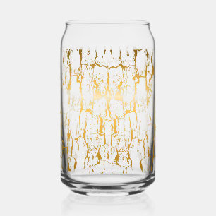 Vaso Con Forma De Lata Grietas de corteza de árbol dorado