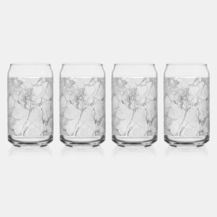 Vaso Con Forma De Lata Gris Elegante Swirls Marble Textura Drinkware Esti