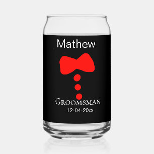 Vaso Con Forma De Lata groomman add name año camiseta de la proa negra ti