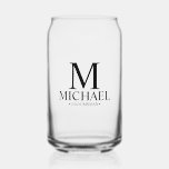 Vaso Con Forma De Lata Groomsman personalizado moderno<br><div class="desc">Regalos Groomsman personalizados modernos con monograma personalizado,  nombre y título del groomsman en estilo clásico de tipo de letra serif. También perfecto para el Mejor Hombre,  Padre de la Novia y más.</div>
