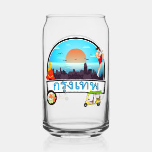 Vaso Con Forma De Lata Grung Tep - Bangkok Tailandia Travel Thai