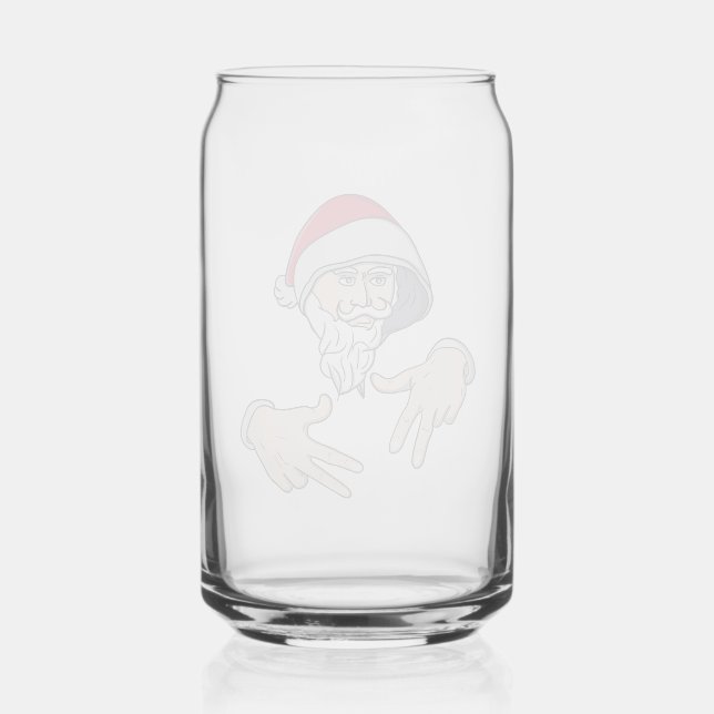 Vaso Con Forma De Lata Guay Gangsta Hip Hop Hand Rap Santa Claus (Anverso)