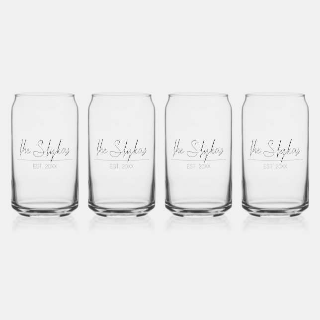 Vaso Con Forma De Lata Guión mínimo | (Anverso)