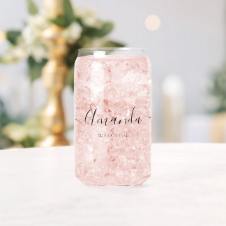 Vaso Con Forma De Lata Guion personalizado de la mejor mamá Monograma Tal