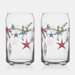 Vaso Con Forma De Lata Guirnalda Navideña Festiva: Vajilla para Bebidas d