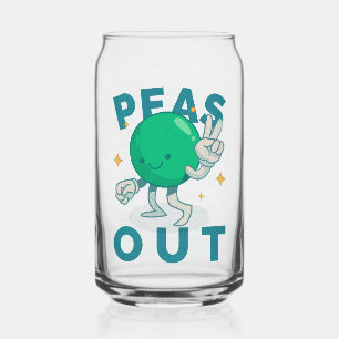 Vaso Con Forma De Lata Guisantes Fuera Paz Puede Vidrio