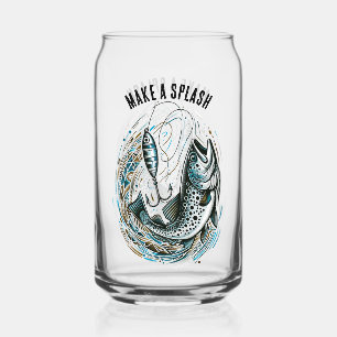 Vaso Con Forma De Lata Hacer Un Pescador Splash