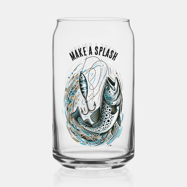 Vaso Con Forma De Lata Hacer Un Pescador Splash (Anverso)