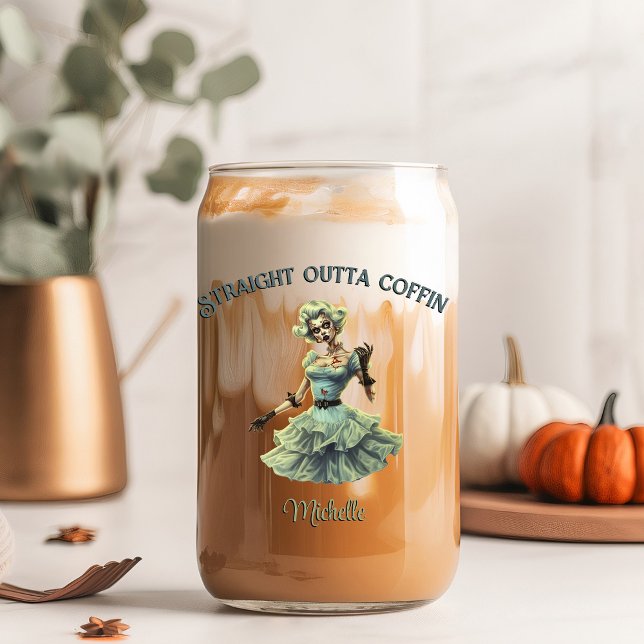 Vaso Con Forma De Lata Halloween divertido fuera de Coffin (Subido por el creador)