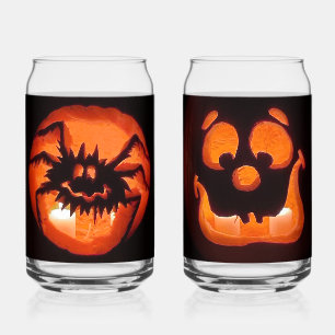 Vaso Con Forma De Lata Halloween Pumkins