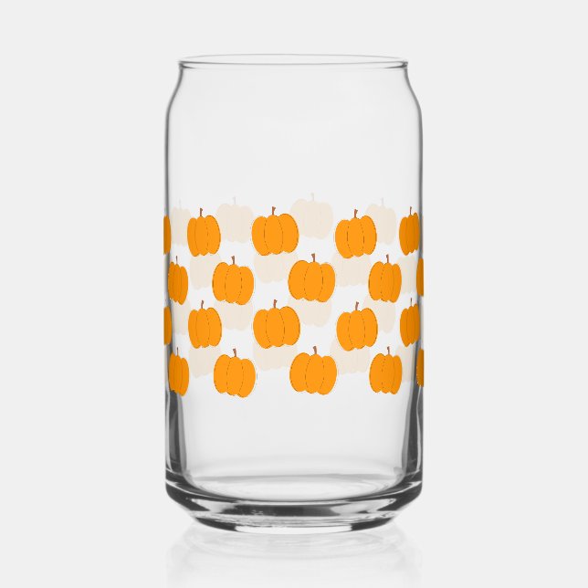 Vaso Con Forma De Lata Halloween Pumpkin Glass Can Halloween Drinkware (Anverso)