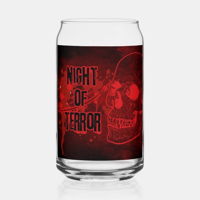 Vaso Con Forma De Lata Halloween Terror (Anverso)