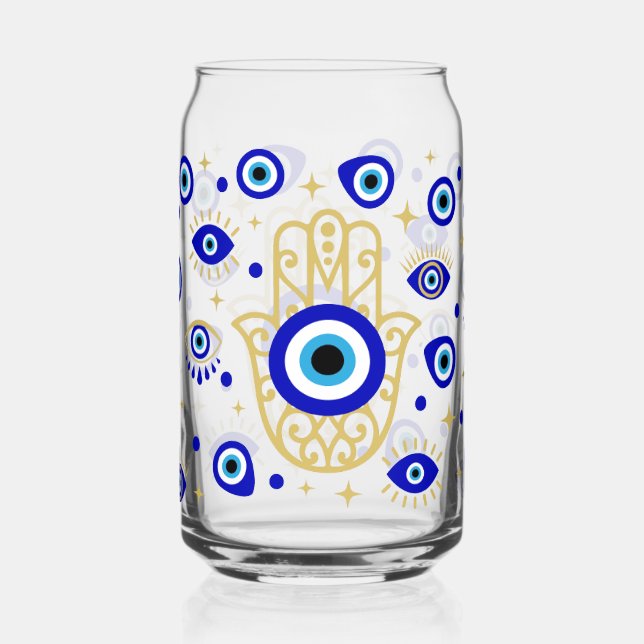 Vaso Con Forma De Lata Hamsa Evil Eye (Anverso)