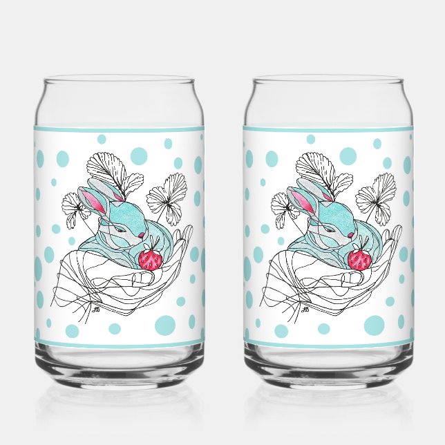 Vaso Con Forma De Lata Hand Bunny Soda Glass (Anverso)