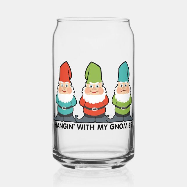 Vaso Con Forma De Lata Hangin' con mis gnomos (Anverso)