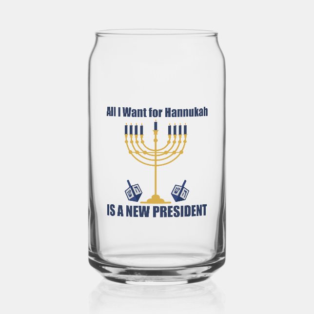 Vaso Con Forma De Lata Hanukkah político judío anti Trump (Anverso)