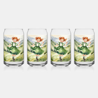 Vaso Con Forma De Lata Happy Red headed girl Drinkware Set