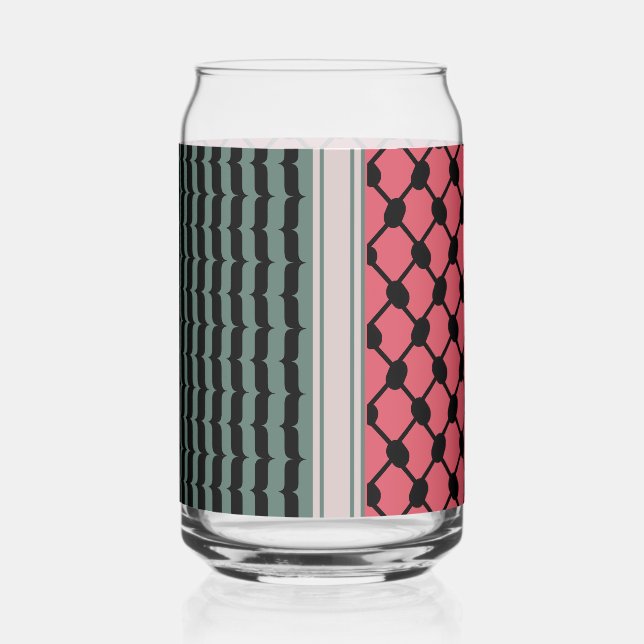 Vaso Con Forma De Lata Hatta Keffiyeh Kufiya Folk (Anverso)