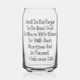 Vaso Con Forma De Lata Hebreos 13:16 Versículo de la Biblia