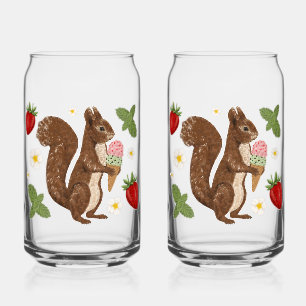 Vaso Con Forma De Lata Helado De Ardilla Caprichosa Fresa Botánica