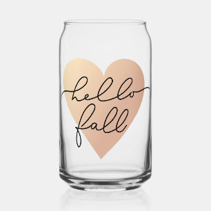 Vaso Con Forma De Lata Hello Fall Love Heart