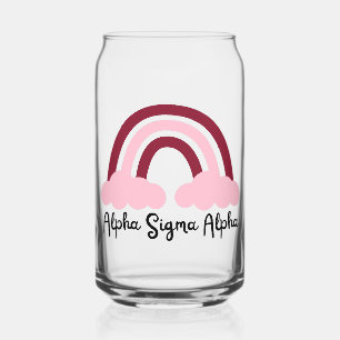 Vaso Con Forma De Lata Hermandad Alpha Sigma Alpha Arcoíris Rosa Rojo
