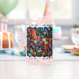 Vaso Con Forma De Lata Hermoso Caballo Bordado
