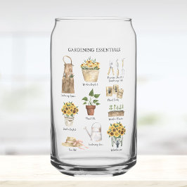 Vaso Con Forma De Lata Herramientas de jardinería acuarela Jardín de gira