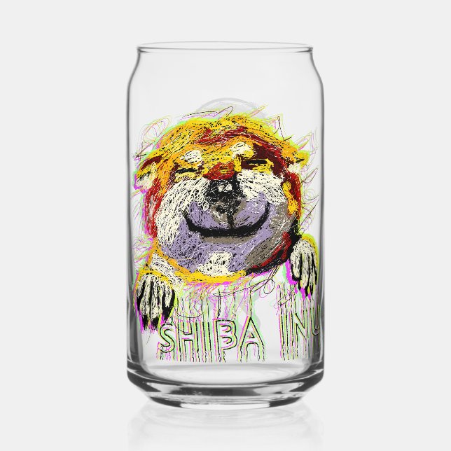 VASO CON FORMA DE LATA "HI" SHIBA INU (Anverso)