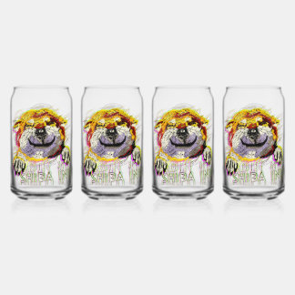 VASO CON FORMA DE LATA "HI" SHIBA INU