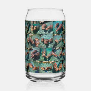Vaso Con Forma De Lata Hippos en juego: Un paraíso de estanques