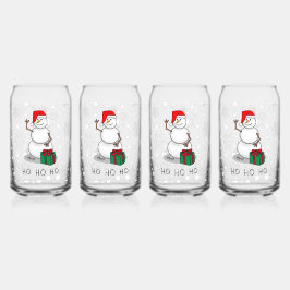 Vaso Con Forma De Lata Ho Ho Ho Ho Ho Feliz Navidad Santa Cute Snowman