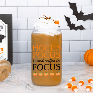 Vaso Con Forma De Lata Hocus Pocus necesito café para enfocarme