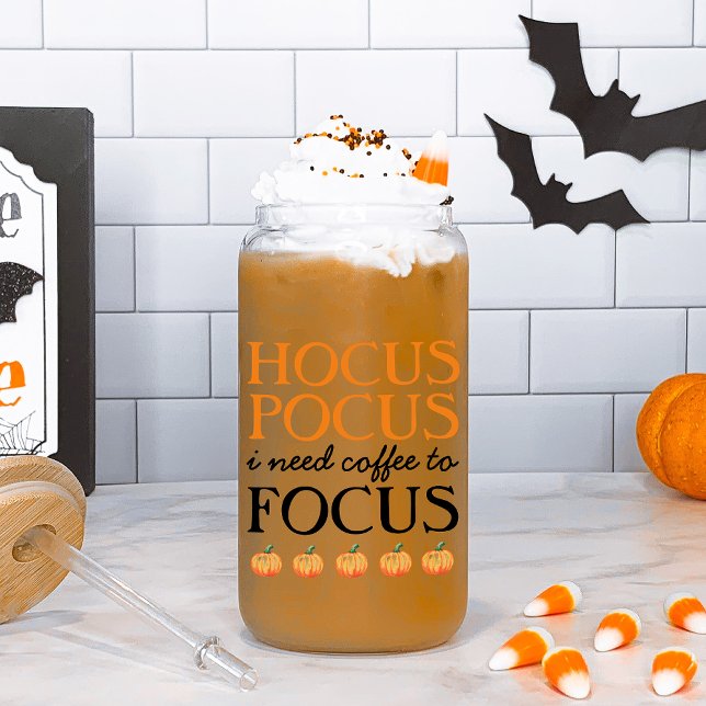 Vaso Con Forma De Lata Hocus Pocus necesito café para enfocarme (Subido por el creador)