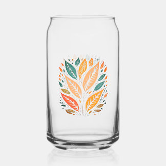 Vaso Con Forma De Lata Hojas coloridas