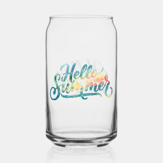 Vaso Con Forma De Lata Hola Verano